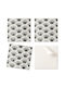 Set Vinyl Kacheln Bodenform Wellenbogen 4x50x50 cm