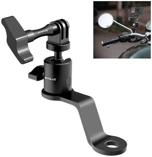 Puluz Стойка за огледало на мотор за Action Camera Black
