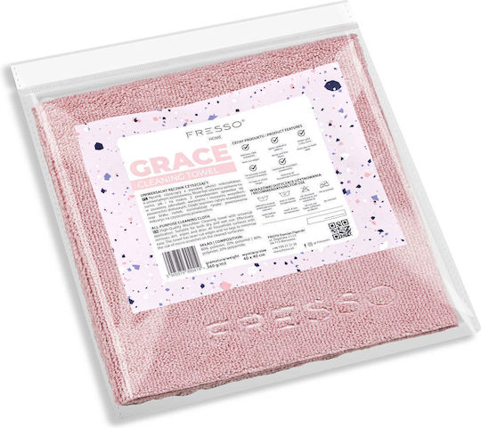 Fresso Grace Home Edgeless Πανί Μικροϊνών Καθαρισμού Αυτοκινήτου 360gsm Ροζ 40x40cm