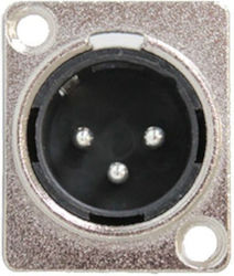 Pro-show Xlr Panel Mount Connector 3 Pole Male 59103