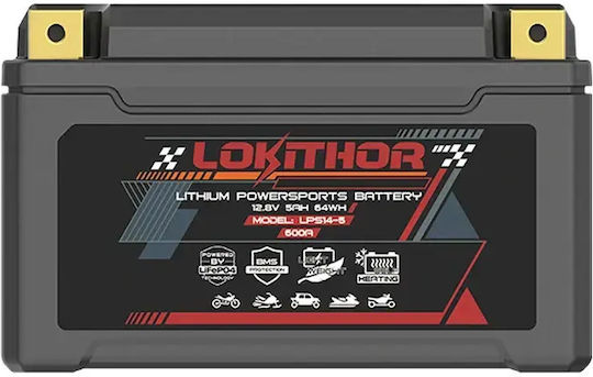 Baterie de Motocicletă cu Litiu Lokithor Lps14-5 12.8v 5ah