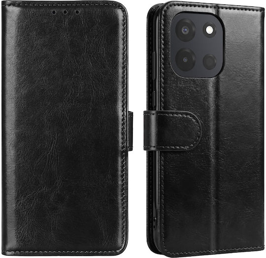 Avizar Oneplus Nord 6 Handyhülle – Crazy Horse Design Kartenhalter Stand Schwarz