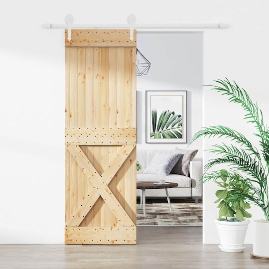 vidaXL Sliding Door Natural White 70 x 210 cm