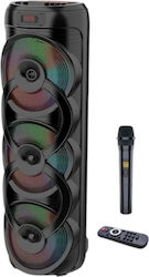 ZQS-10302 103026 Schwarz Kabelloses Mikrofon mit Lichteffekten Karaoke-Lautsprecher ZQS-10302 103026 Schwarz Kabelloses Mikrofon mit Lichteffekten Karaoke-Lautsprecher