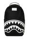 Sprayground School Backpack Junior High-High School U Shark Central White Stencil Shark Black Nylon