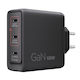 Lenovo Φορτιστής Χωρίς Καλώδιο GaN με 3 Θύρες USB-C 100W Μαύρος (G0A6100BEU)