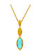 Bizoutaki Necklace From Gold Plated Silver Blue