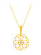 Bizoutaki Necklace From Gold Plated Silver With Zircon