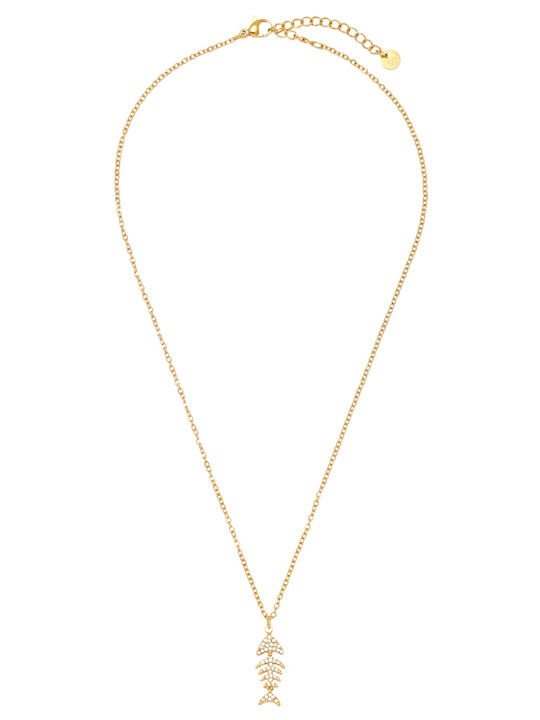 Papoulidis Jewellery Necklace Made of Gold Plated Steel Papoulidis Jewellery Necklace Made of Gold Plated Steel