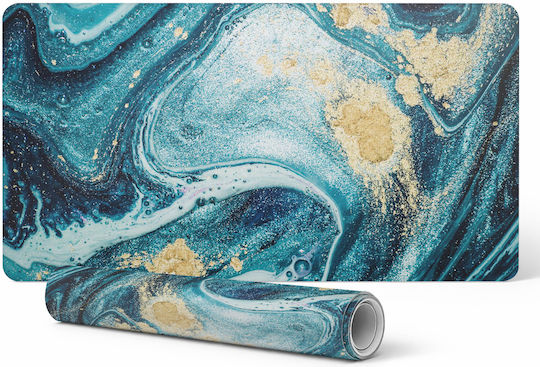 Covoraș Modern Protecție Tastatură Valuri Artistice Rotative 120x60 Cm
