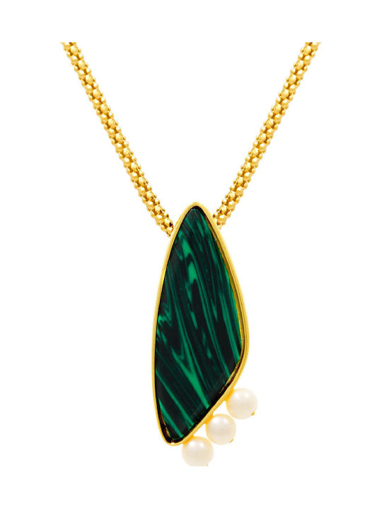 Bizoutaki Necklace From Gold Plated Silver With...