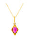 Bizoutaki Necklace From Gold Plated Silver With Zircon