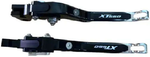 Xt660 Silver Black Adjustable Folding Levers Xt660 Logo
