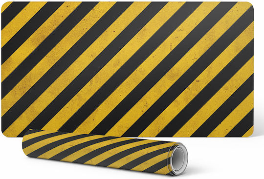 Modern Protective Mouse Mat Diagonal Warning Stripes 100x50 Cm