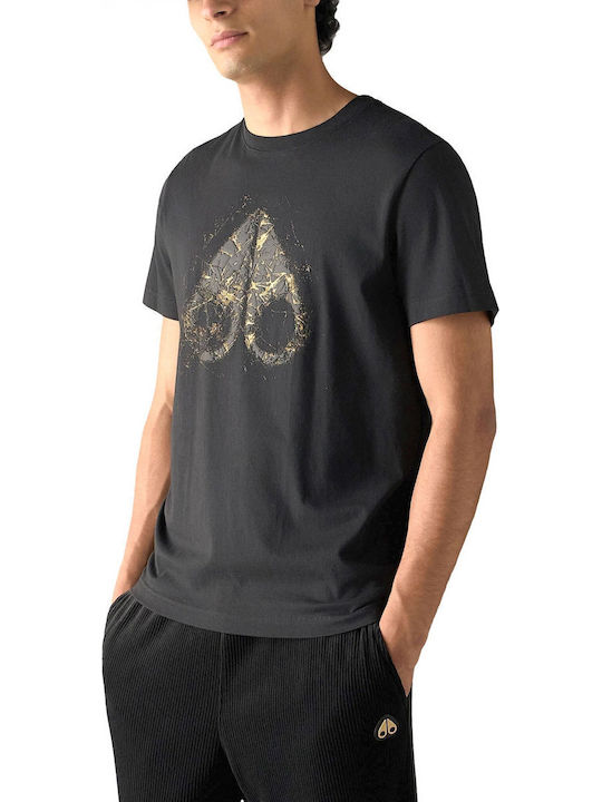 Moose Knuckles Moose Knuckles Herrenblusen Kurzarm T-Shirt Schwarz