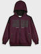 Kinder-Sweatshirt Strickjacke mit Kapuze Burgundisch