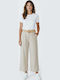 Damenhose mit Gummiband in lockerer Passform Beige