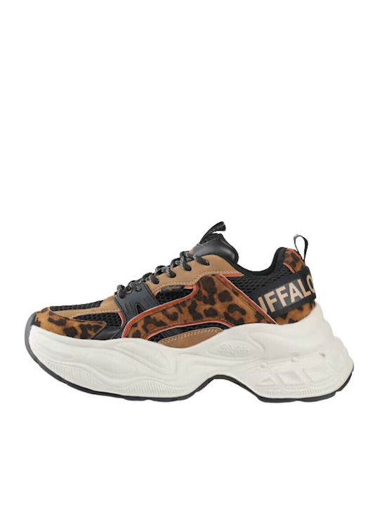 Buffalo Yuno Women's Chunky Sneakers Animal Print
