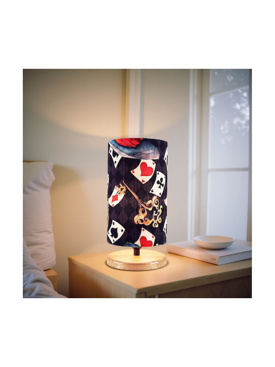 Inspiral Tree Lampă de masă din material textil pentru dulie E14 cu abajur negru