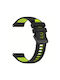 Silicone Strap Cross Texture Two-tone Amazfit Gtr 4 46mm Black+lime Green