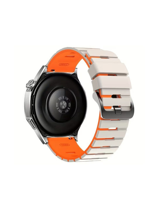 Силиконова Каишка Hybrid OnePlus Watch 2R 47mm/OnePlus Watch 2 47mm Starlight Orange