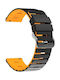 Silicone Hybrid Strap Amazfit Bip 6 46mm Black Orange