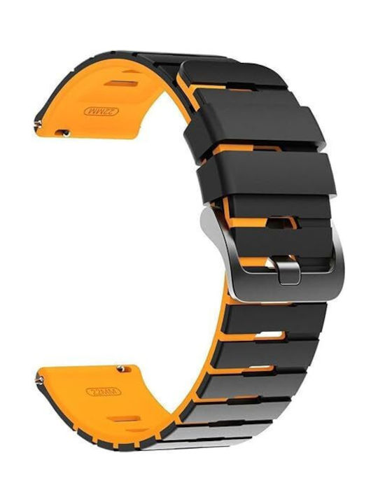 Silicone Strap Hybrid Amazfit Gtr 4 46mm Black Orange