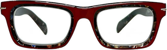 Frog Optical Reading Glasses +4.00 in Red Colour