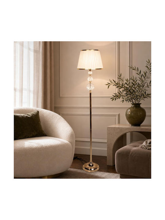 Keskor Floor Lamp H165xL33cm with E27 Lamp Bulb Base Gold Keskor Floor Lamp H165xL33cm with E27 Lamp Bulb Base Gold