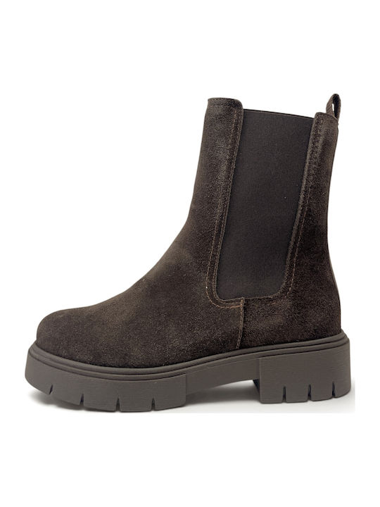 Ragazza Leder Damen Stiefeletten Braun