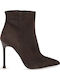 Wildleder Stiefeletten Damen mit Absatz Braune