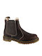 2976 Leonore II Leder Damen Stiefeletten mit Pelz Braun