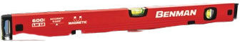 Benman Lm12 Aluminium Wasserwaage Magnetisch 50cm mit 2 Niveaumessern