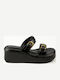 Women's Summer Platforms in Slipper Style Black
