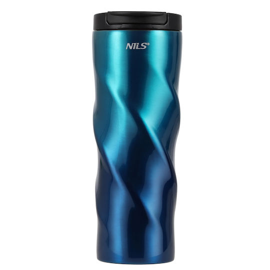 Nils Ποτήρι Θερμός Ανοξείδωτο 500ml Μπλε με Λαβή