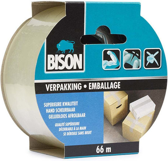 Bison Ταινία Συσκευασίας 50mm x 66m Διάφανη