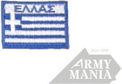 Greek Flag Embroidered Patch Velcro Colorful
