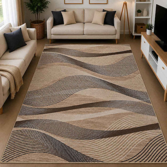 Non-Slip Rectangular Grey Rug 120x180cm