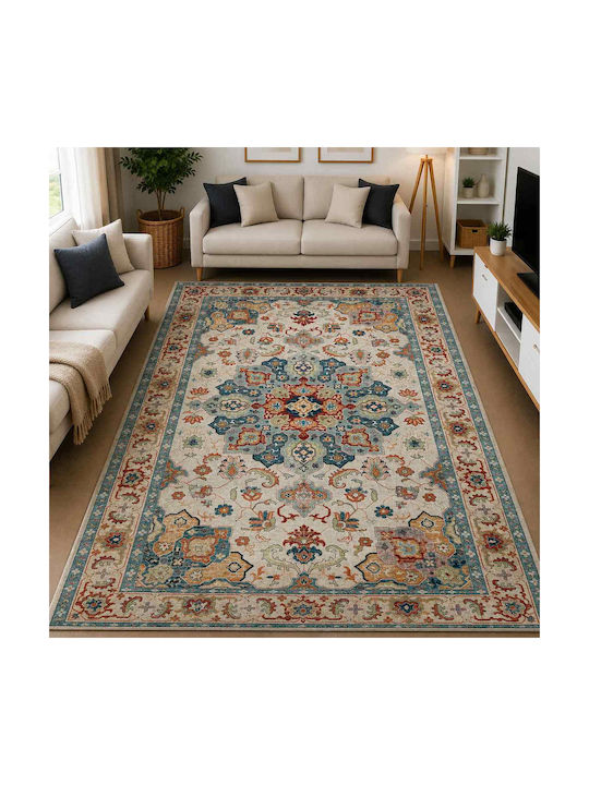 Non-Slip Rectangular Grey Rug 120x180cm