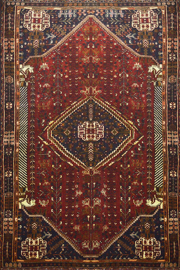 Sprintzio 5580 Handgefertigter Rechteckiger Shiraz Wohnzimmer Teppich 237x152cm
