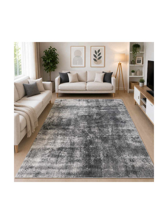 Non-Slip Rectangular Grey Rug 120x180cm