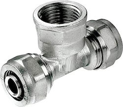 Pipe Tee Mechanical Compression Multilayered Female 18x1/2