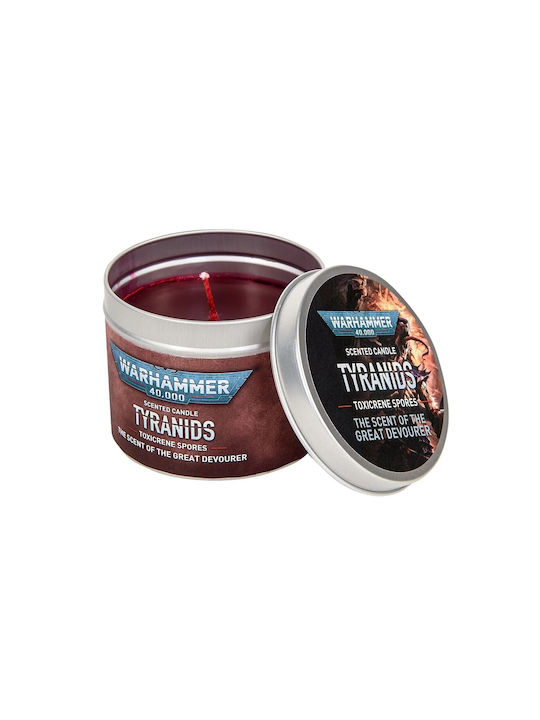 Candle Light Decorative Candle in Metal Box Red