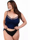 Dark Blue Women’s T-Shirt with Spaghetti Strap