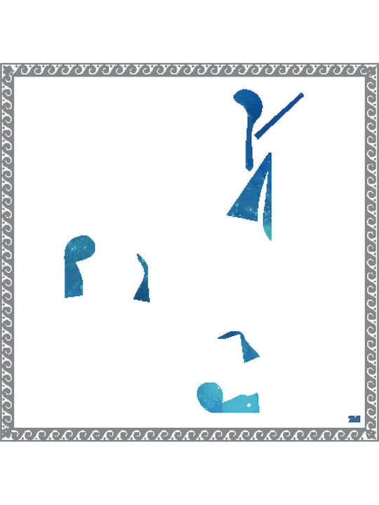 Men's Silky Blue Pocket Handkerchief