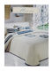 Manterol Casa Cubre Κουβερλί Υπέρδιπλο Βαμβακερό Μπλε 235x270cm