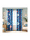My Home Luxury Kids Blackout Curtain with Rod Pocket Blue 280x270cm
