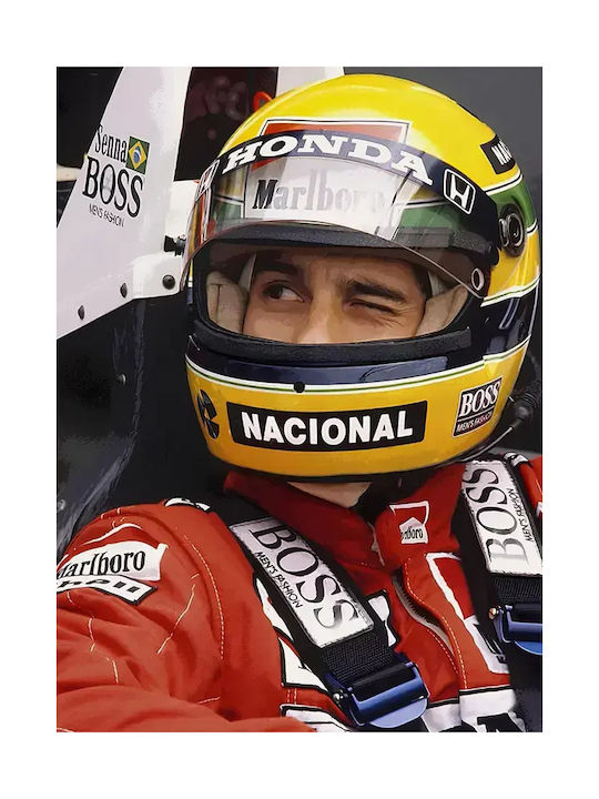 Poster Formula1 Ayrton Senna F079 21cm X 30cm Μαύρη Ξύλινη Κορνίζα-71715pd158843f55321
