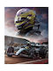 Poster Formula1 Lewis Hamilton F068 40cm X 50cm Μαύρη Ξύλινη Κορνίζα-71704pd158770f55321