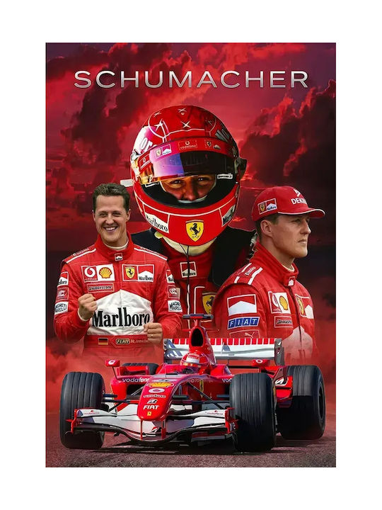 Poster Formula1 Michael Schumacher F077 21cm X 30cm Μαύρη Ξύλινη Κορνίζα-71713pd158829f55321
